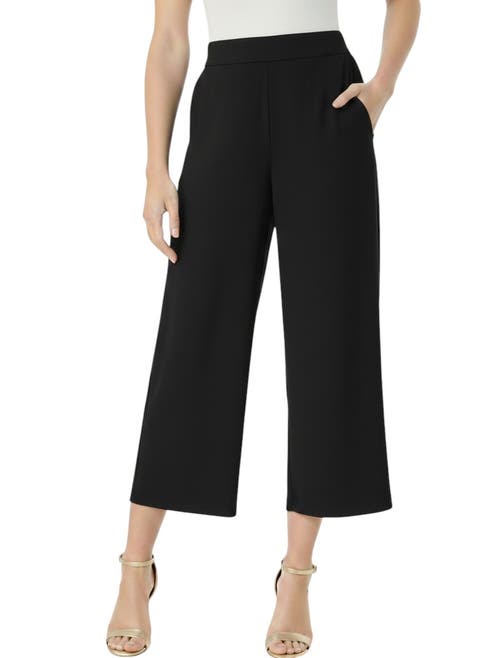 Plus Size Ultra Drape Wide Leg Pull On Capri Pants