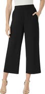 Roaman's Plus Size Ultra Drape Wide Leg Pull On Capri Pants