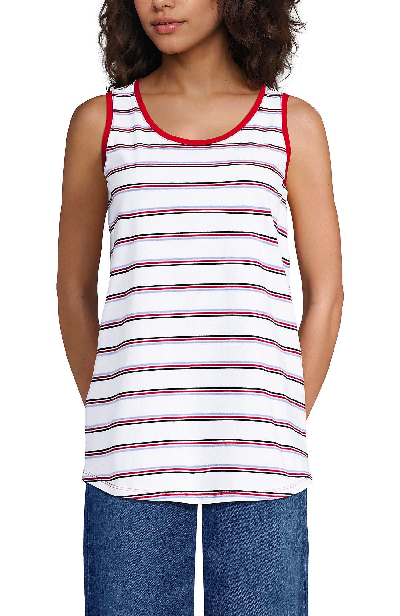 White/Compass Red Multi Stripe
