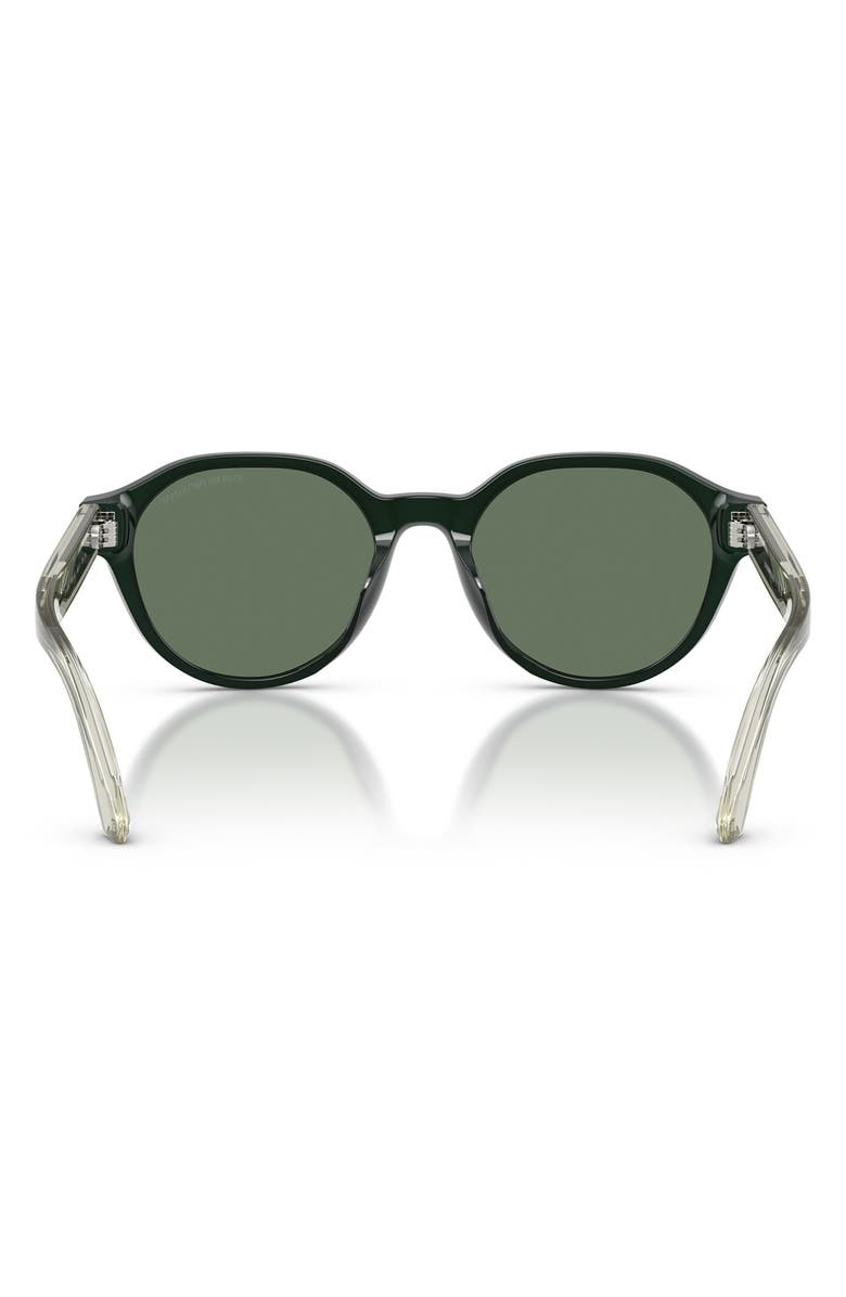 Emporio Armani Kids' 48mm Small Phantos Sunglasses, Alternate, color, Shiny Green / Dark Green