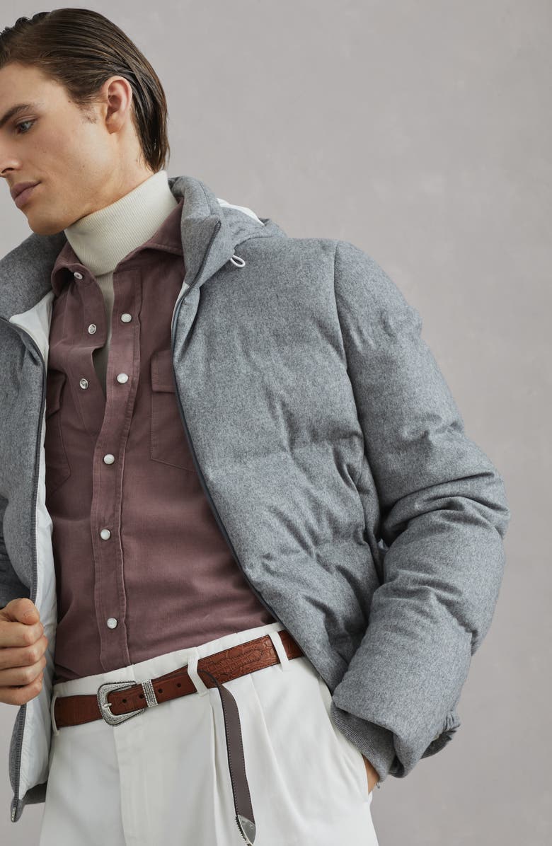 Brunello Cucinelli Wool beaver down jacket, Alternate, color,