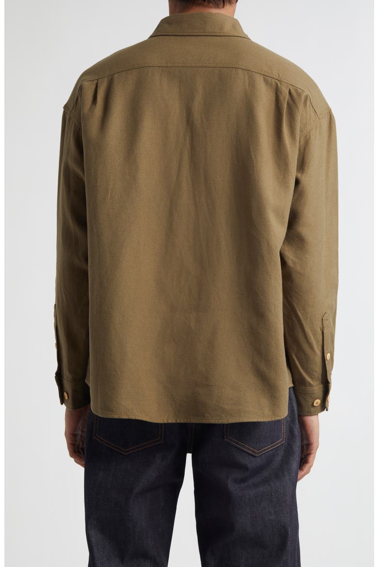 Lumber Wool & Linen Button-Up Shirt, Alternate, color, OLIVE