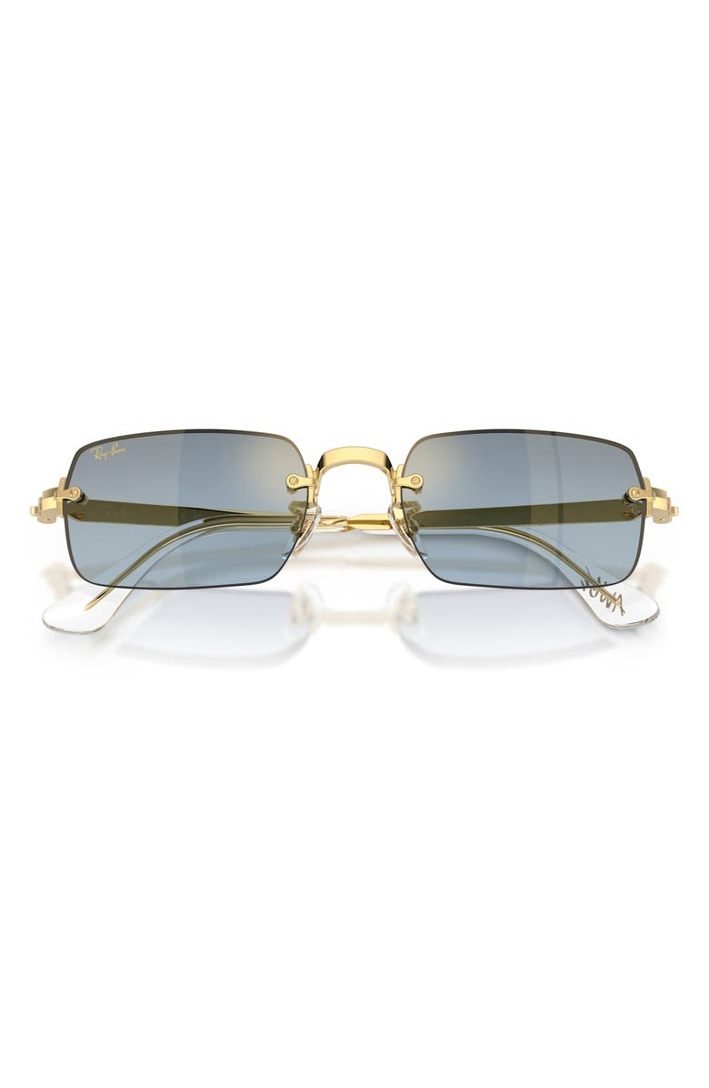 Ray-Ban 54mm x A$AP Rocky Gradient Rectangular Sunglasses, Alternate, color, Arista / Blue Dark Grey
