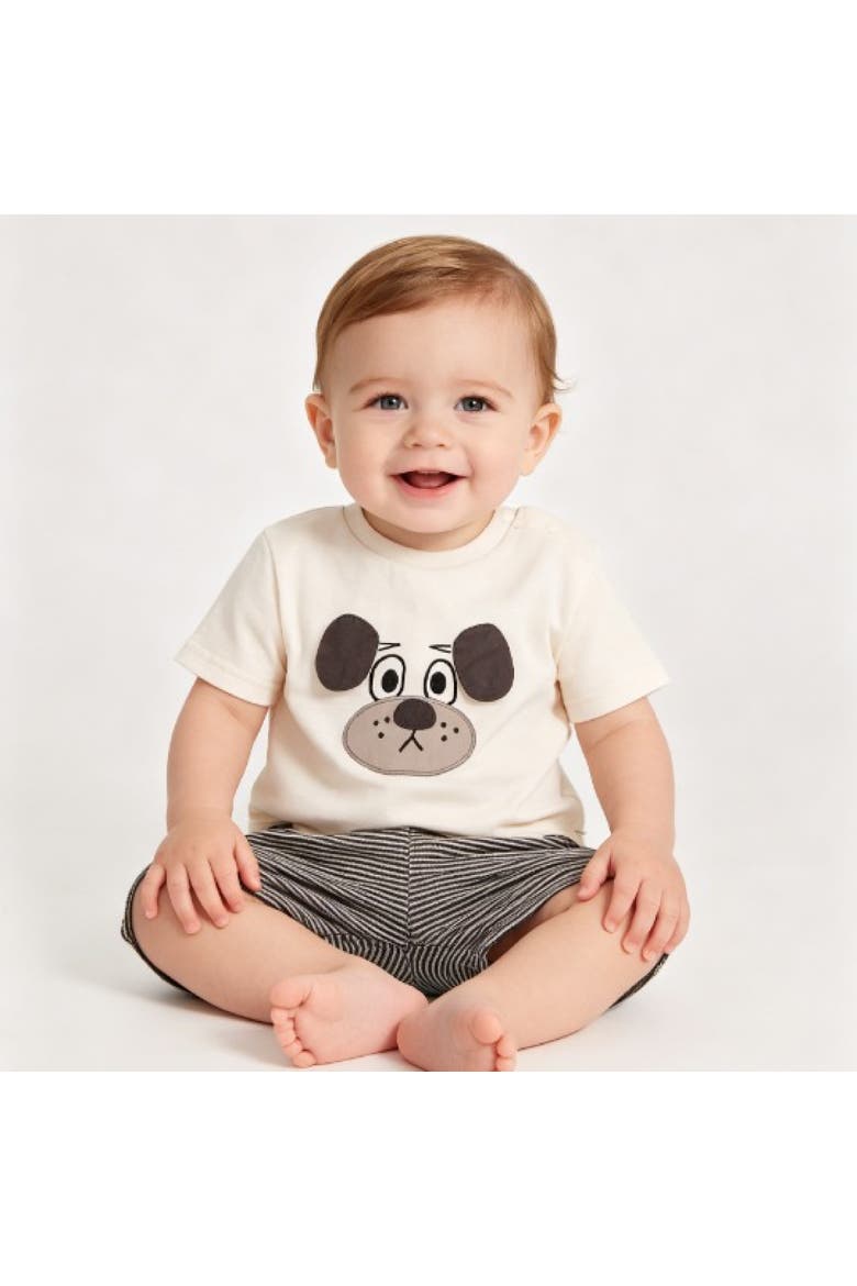 Dog Stripe Set, Alternate, color, Beige