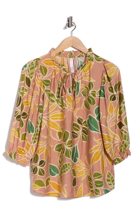 Leaf Print Top (Plus)