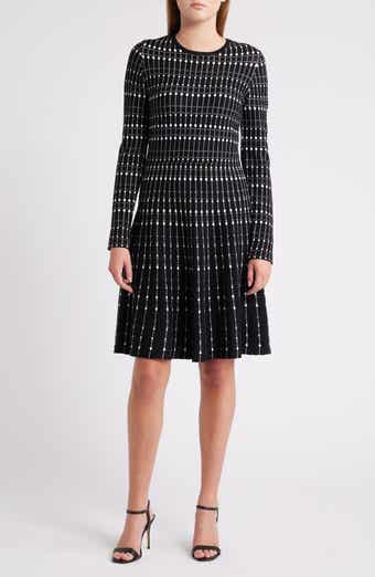 Julia Jordan Stripe Jacquard Long Sleeve Sweater Dress