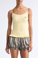 CONNER IVES The Shirred Knit Cotton & Cashmere Camisole