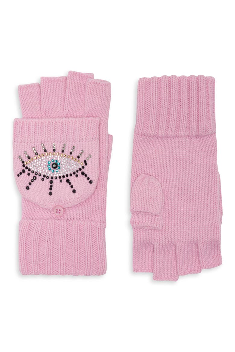 Evil Eye Pop Top Gloves, Main, color, PINK