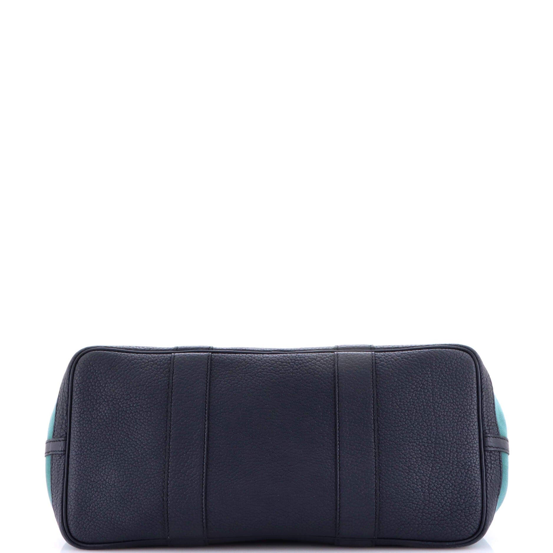 Pre-Owned Hermes Garden Party Tote Toile and Leather 36, Alternate, color, Vert Fonce