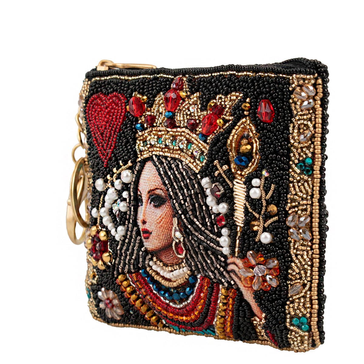 Mary Frances Accessories The Queen Coin Purse, Alternate, color, Black