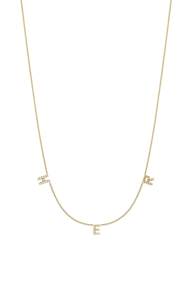Icon Personalized Diamond Charm Necklace (Nordstrom Exclusive), Main, color, 18K YELLOW GOLD - 3 CHARMS