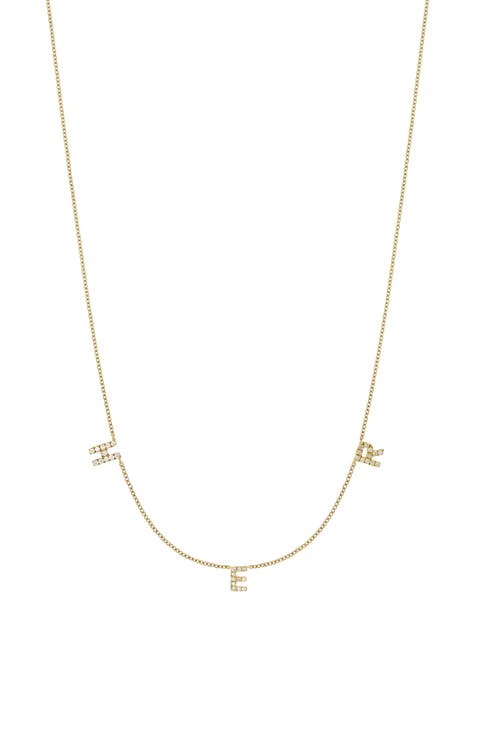 Icon Personalized Diamond Charm Necklace (Nordstrom Exclusive)