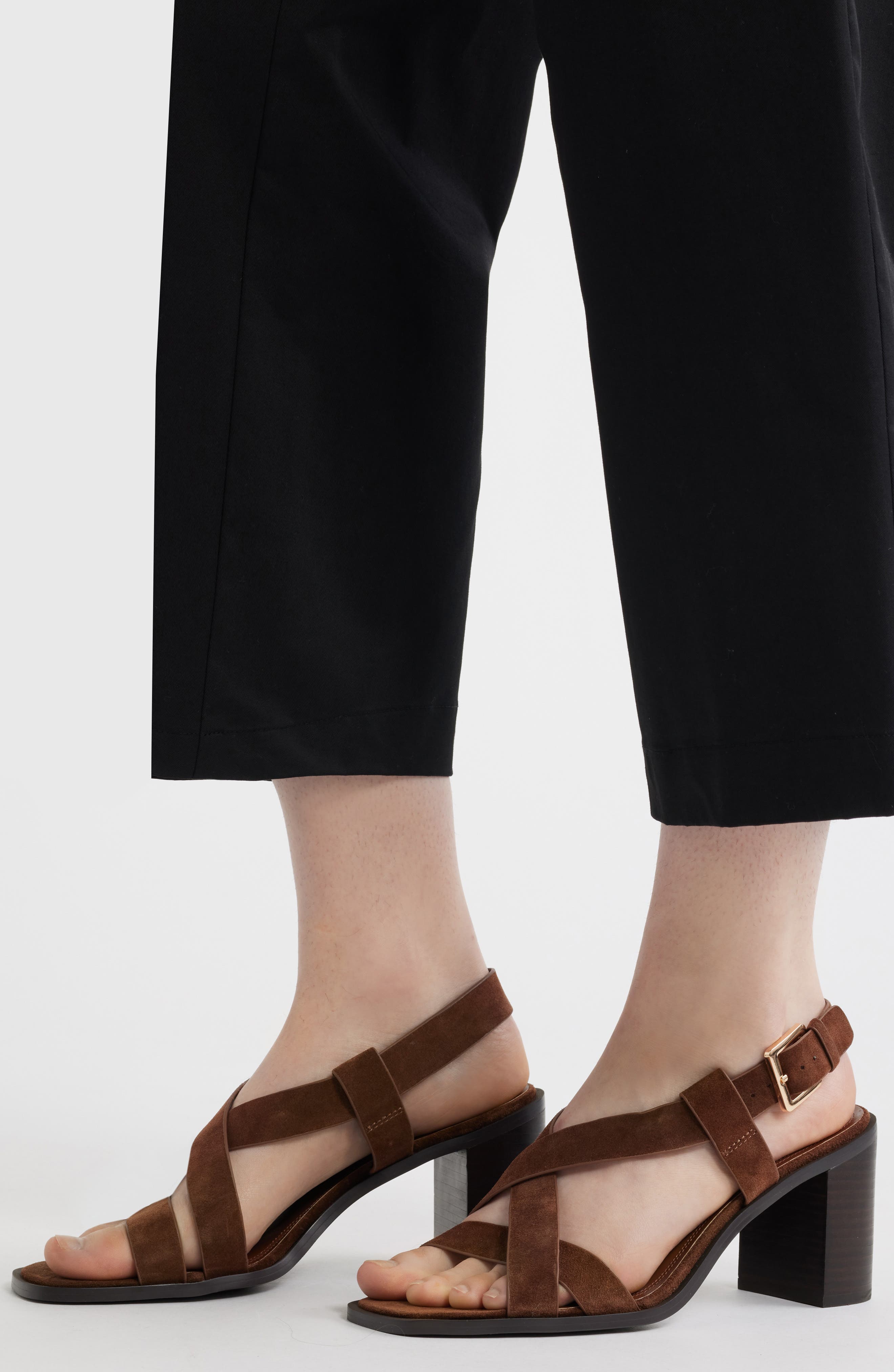 Kalindi Cross Strap Sandal (Nordstrom Exclusive), Alternate, color, BROWN BRICK