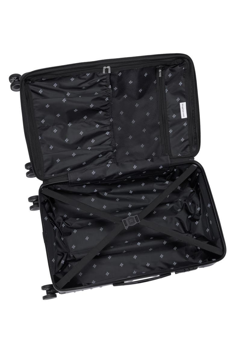 Radiating 21-Inch Hardside Carry-On Luggage, Alternate, color, BLACK