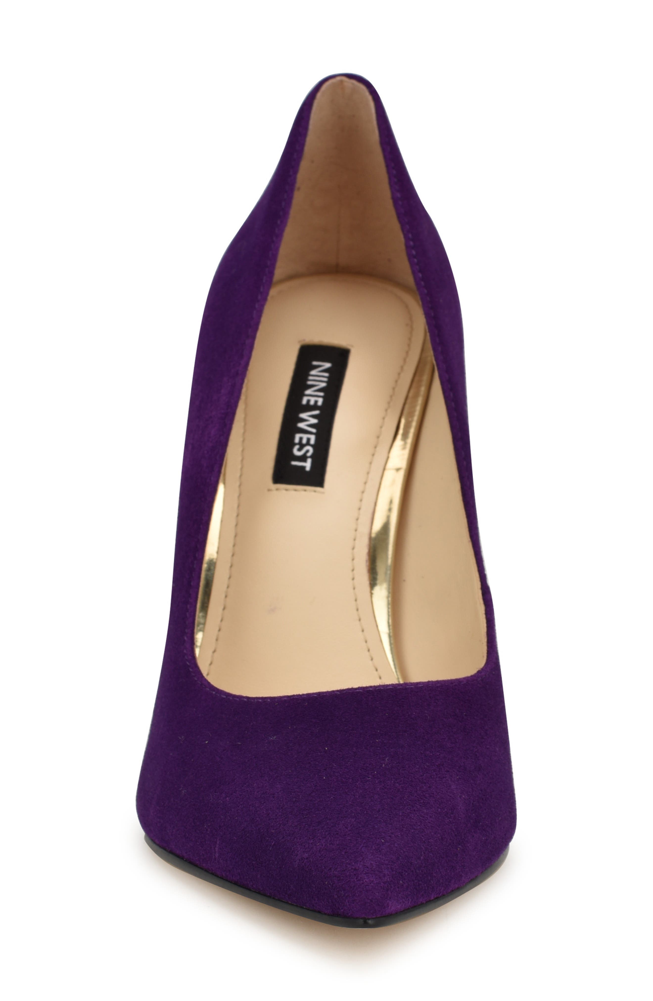 Nine West Tatiana Pointed Toe Pump, Alternate, color, Dark Purple