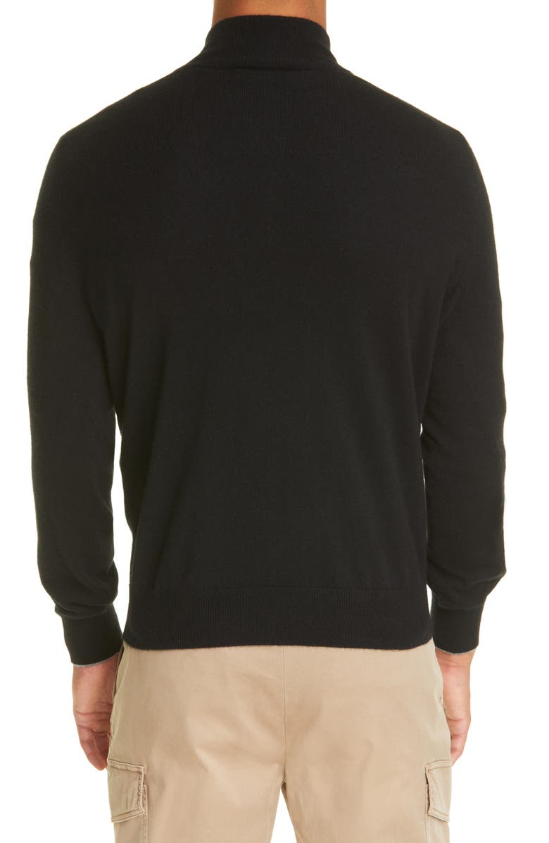 Brunello Cucinelli Quarter Zip Cashmere Pullover, Alternate, color, 