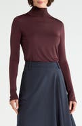 A.L.C. Elyse Mock Neck Long Sleeve Knit Top