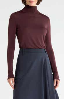 Elyse Mock Neck Long Sleeve Knit Top