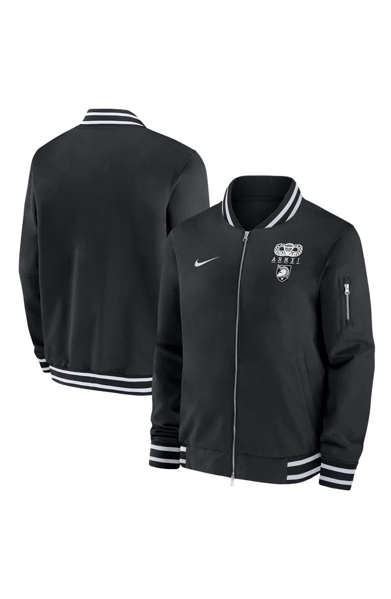 Nike Men's Nike Black Army Black Knights 2024 Rivalry Collection Full-Zip Bomber Jacket, Main, color, Black