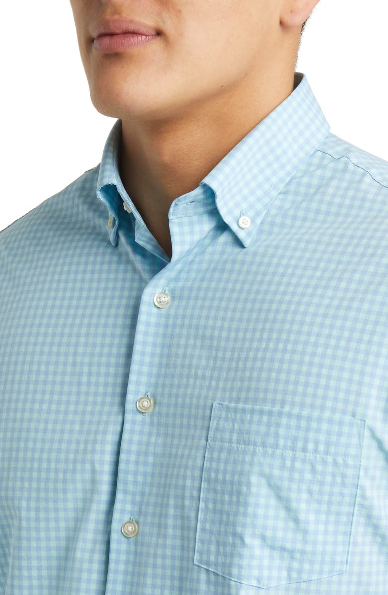 Peter Millar Oris Check Performance Poplin Button-Down Shirt, Alternate, color, 