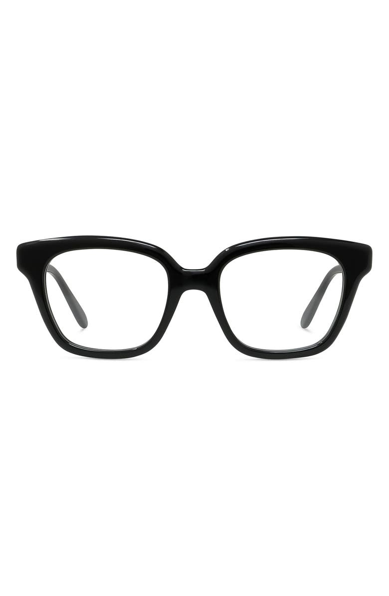 Loewe Slim 51mm Geometric Optical Glasses, Main, color, Shiny Black