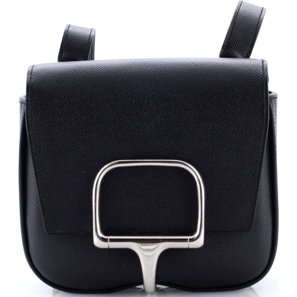 Pre-owned Hermes Hermes Della Cavalleria Shoulder Bag Epsom Mini In Black