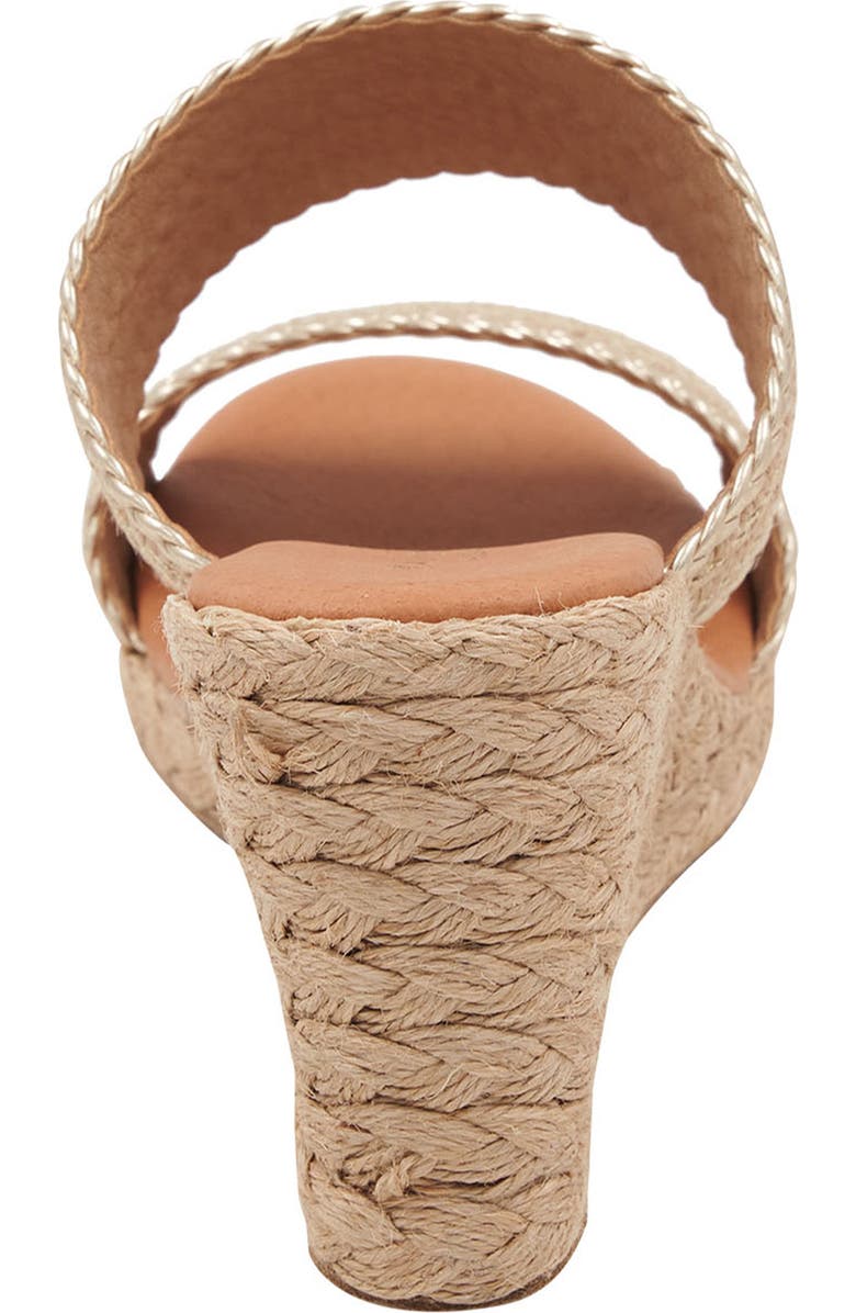André Assous Nolita Wedge Slide Sandal, Alternate, color, Natural/Platino Stri