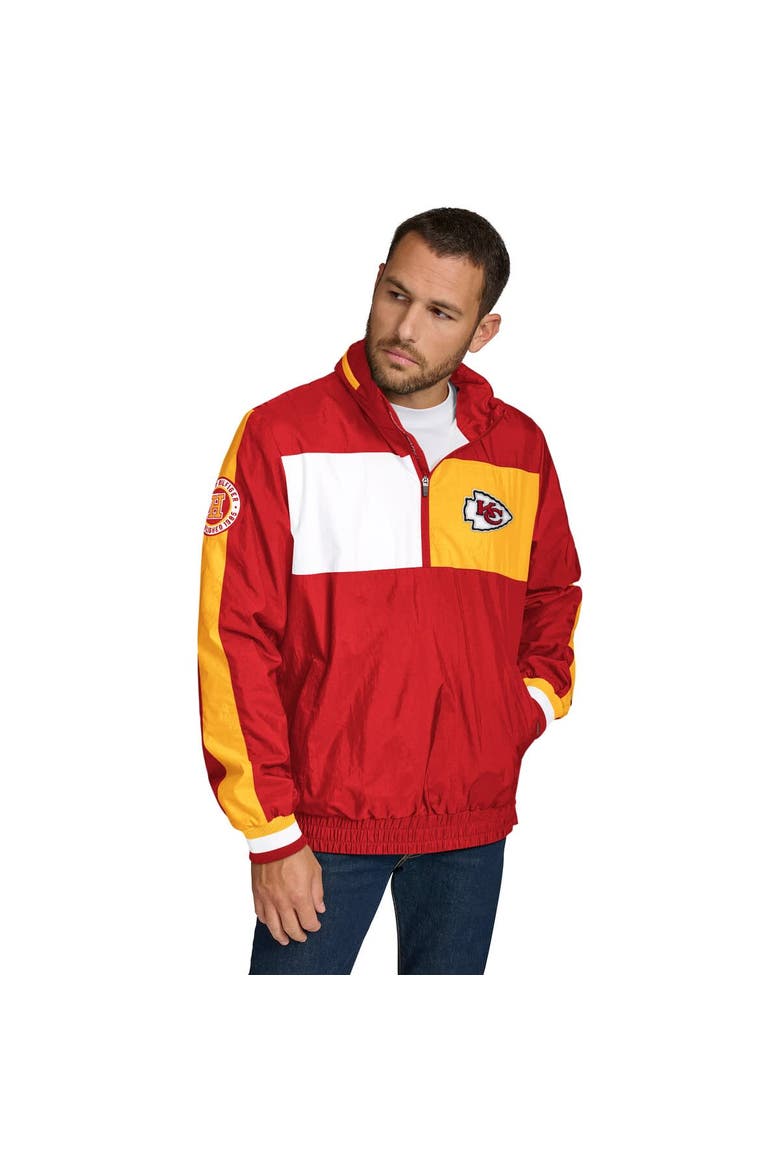 Men's Tommy Hilfiger Red Kansas City Chiefs Gael Lightweight Half-Zip Hoodie Jacket, Main, color, Red