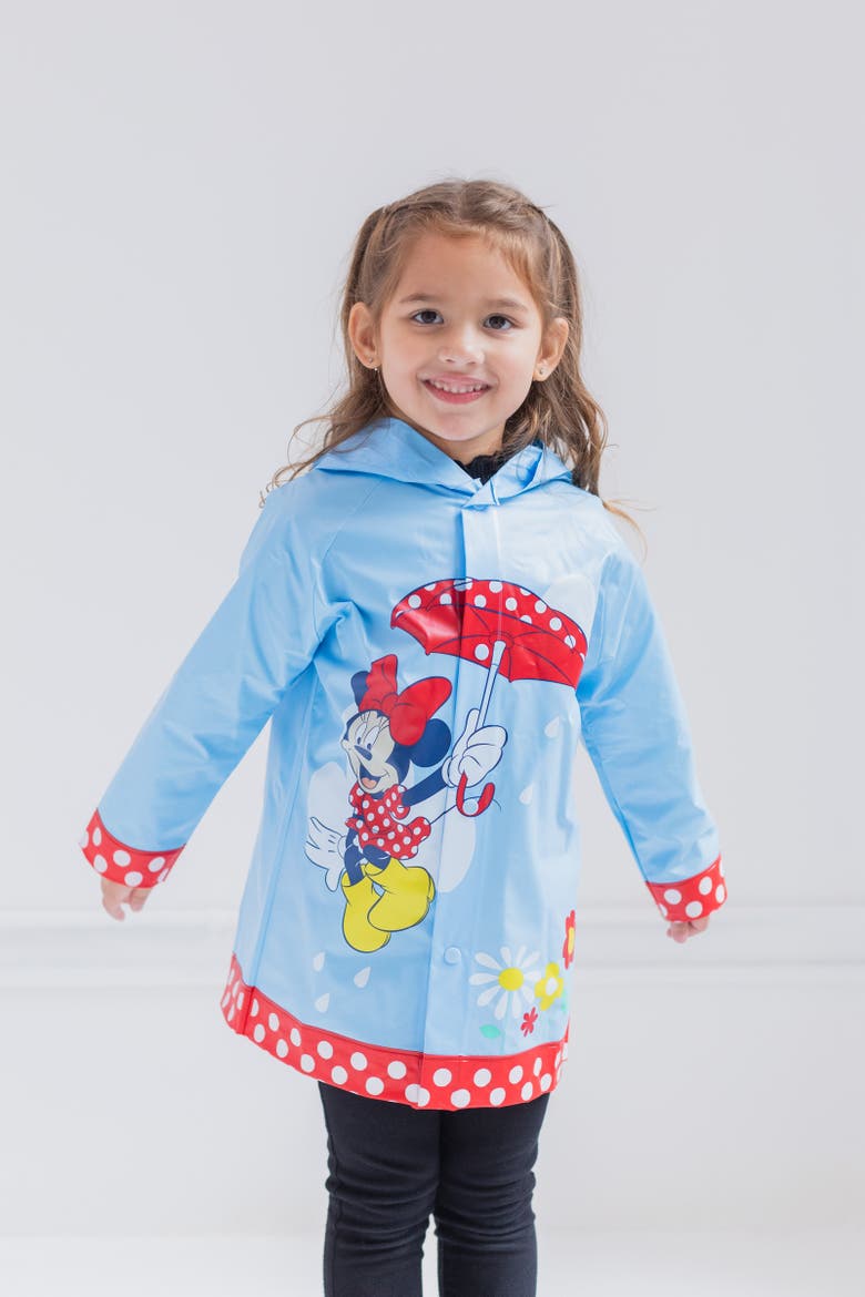 Minnie Mouse Hooded Rain Jacket, Alternate, color, Minnie Mouse Blue