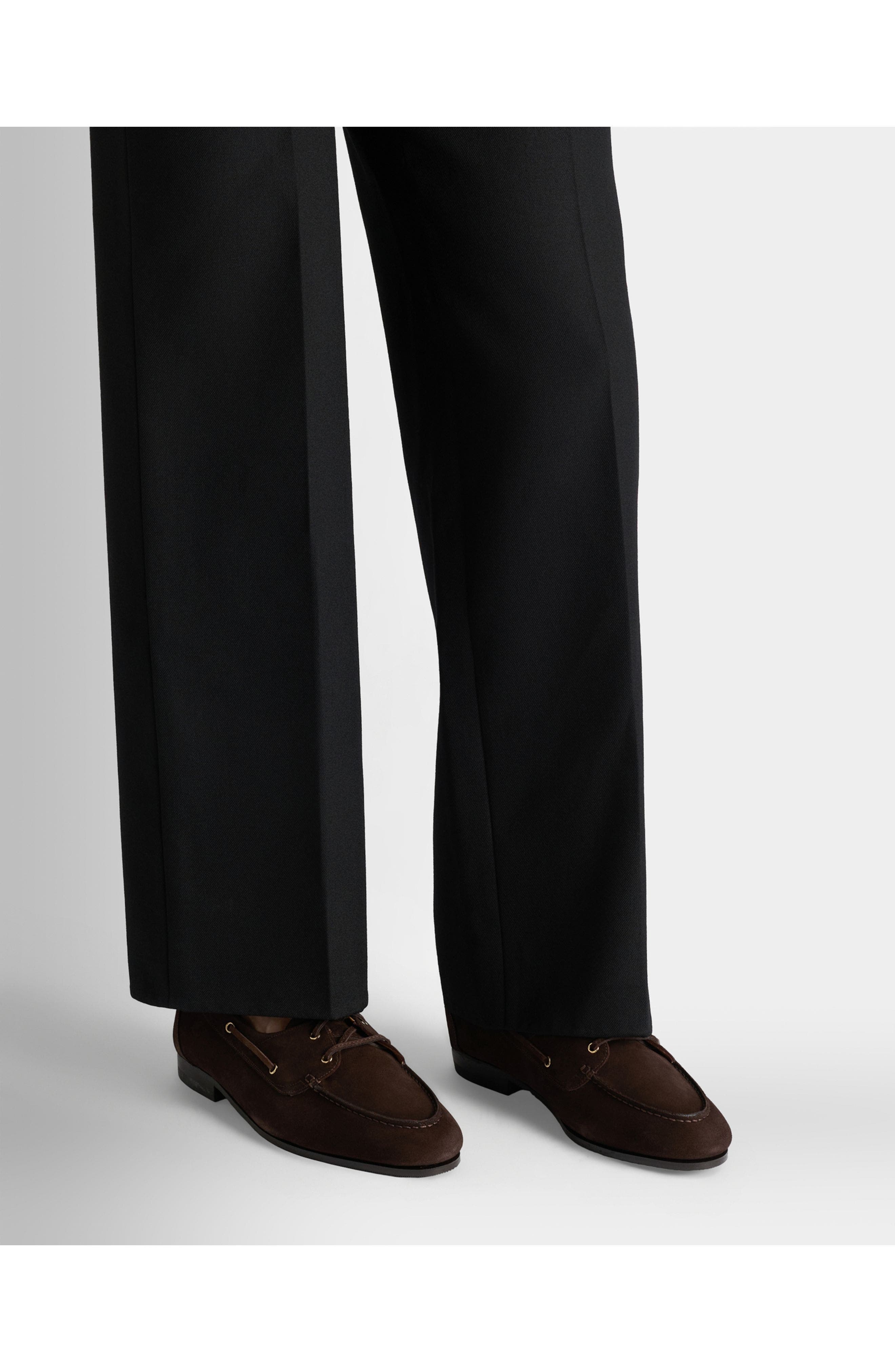 Bally Plume Moccasin in Light Mauve Suede, Alternate, color, Ebano 21