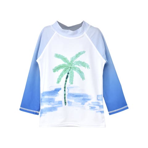 Sustainably Made UPF 50+ Kids' Graphic Rash Guard Swim Top