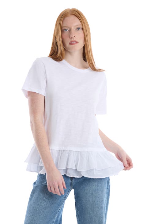 Short Sleeve Mixed Media Tee