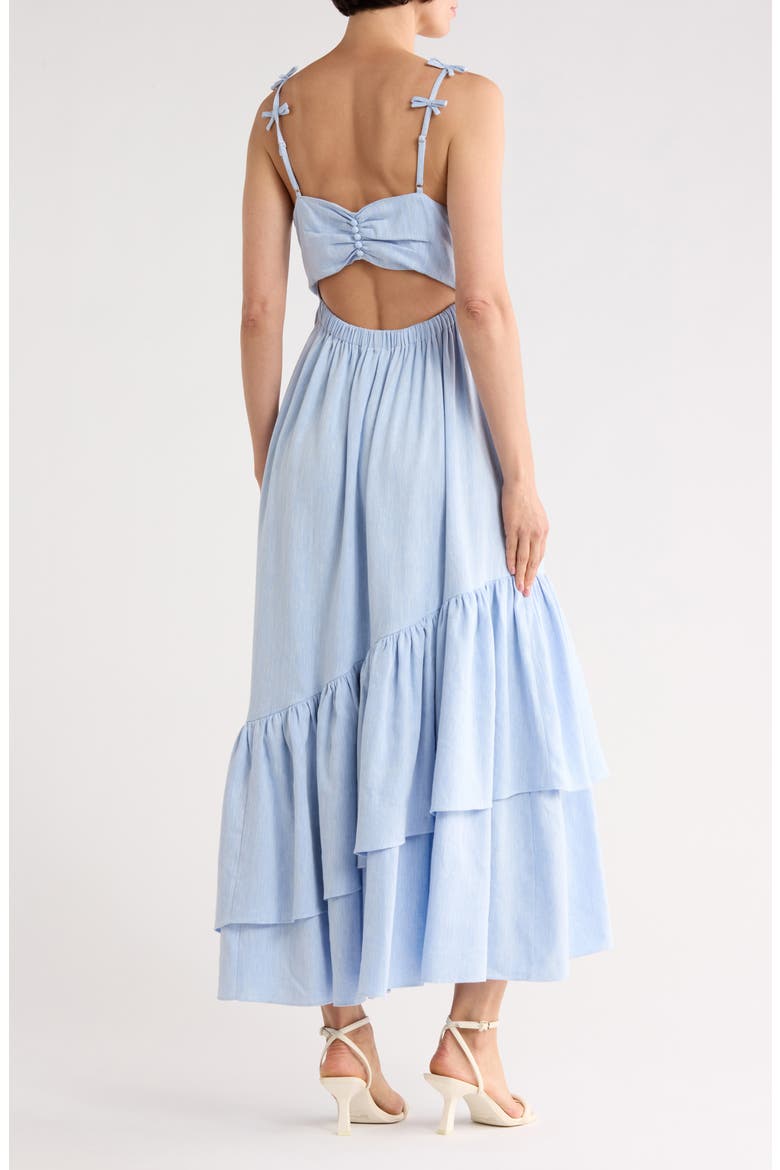Bailey Linen & Cotton Blend Midi Sundress, Alternate, color, BLUE HYDRANGEA