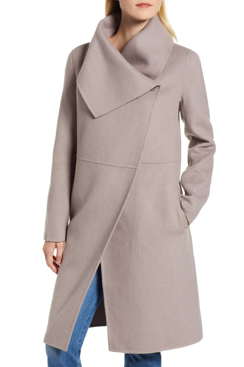 Double Faced Shawl Coat, Alternate, color, DUSK