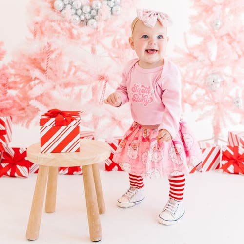 Sweet Wink Retro Santa Christmas Tutu In Pink