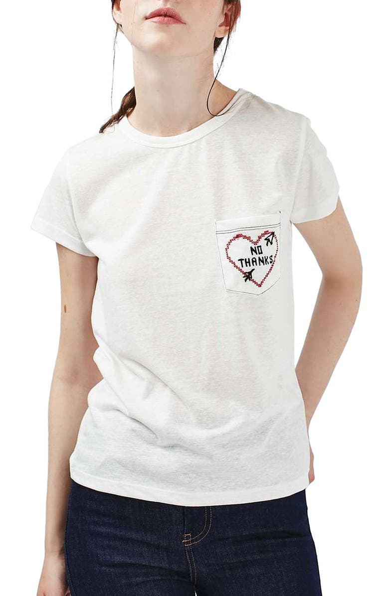Topshop by Tee & Cake No Thanks Tee, Main, color, 