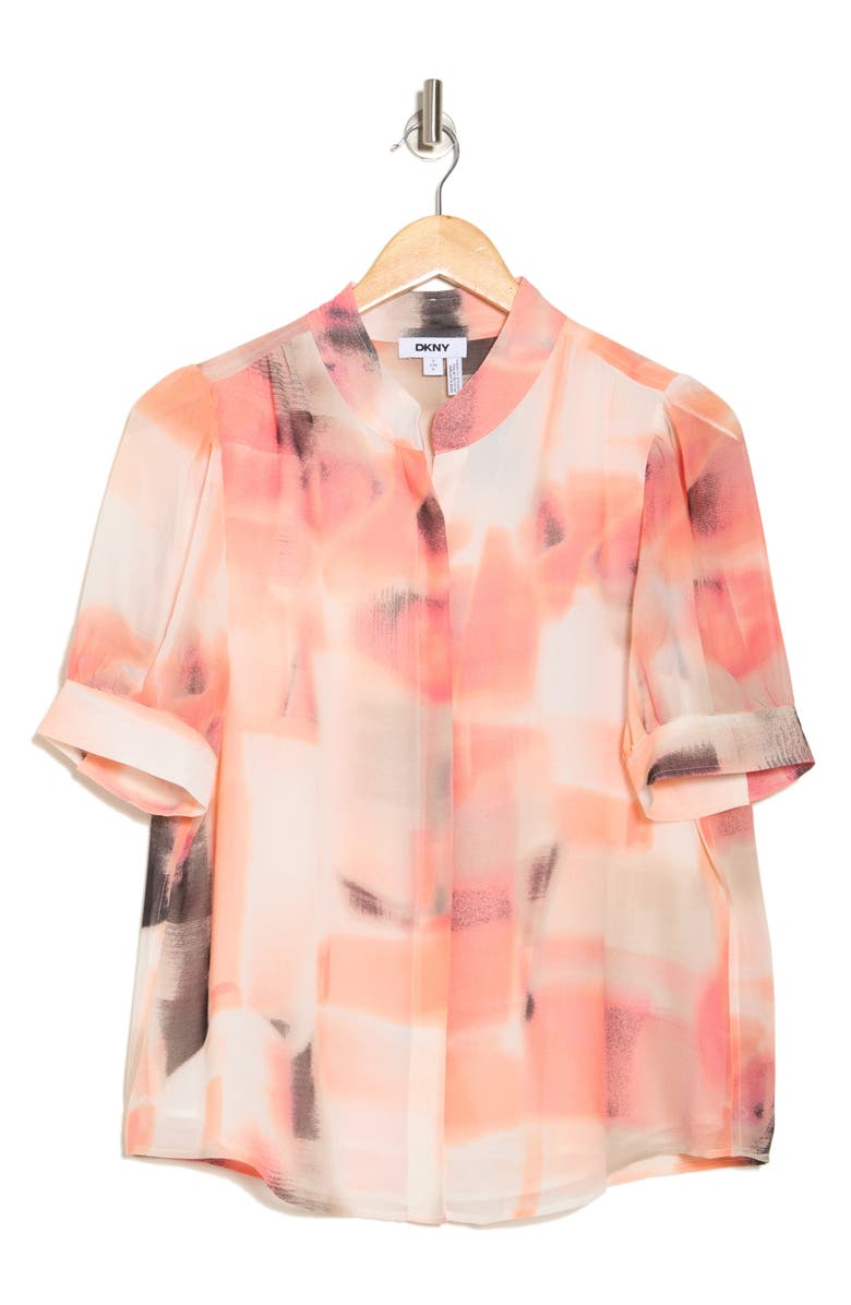 DKNY Short Sleeve Button-Up Shirt, Alternate, color,