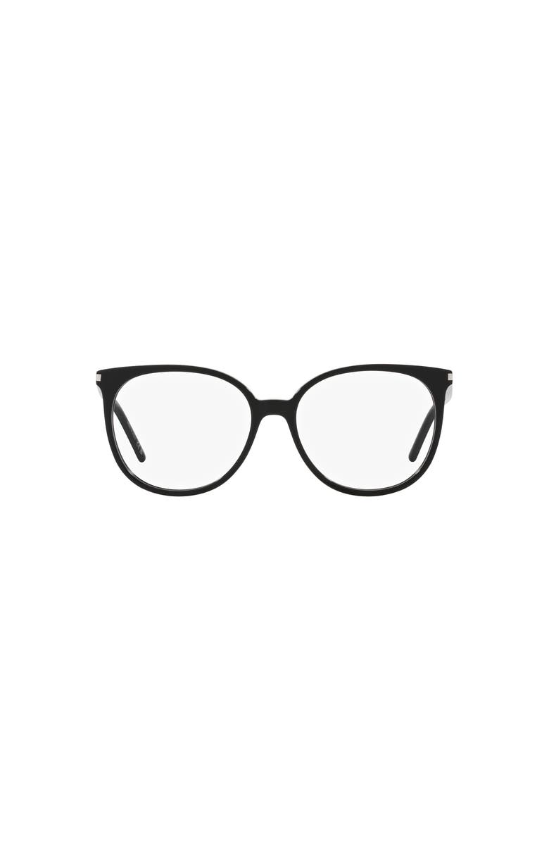 Saint Laurent 54mm Round optical glasses, Alternate, color, Black