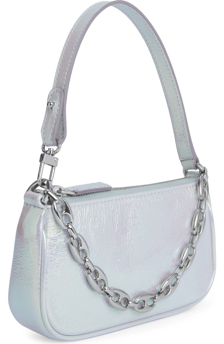 By Far Mini Rachel Metallic Leather Convertible Shoulder Bag, Alternate, color,