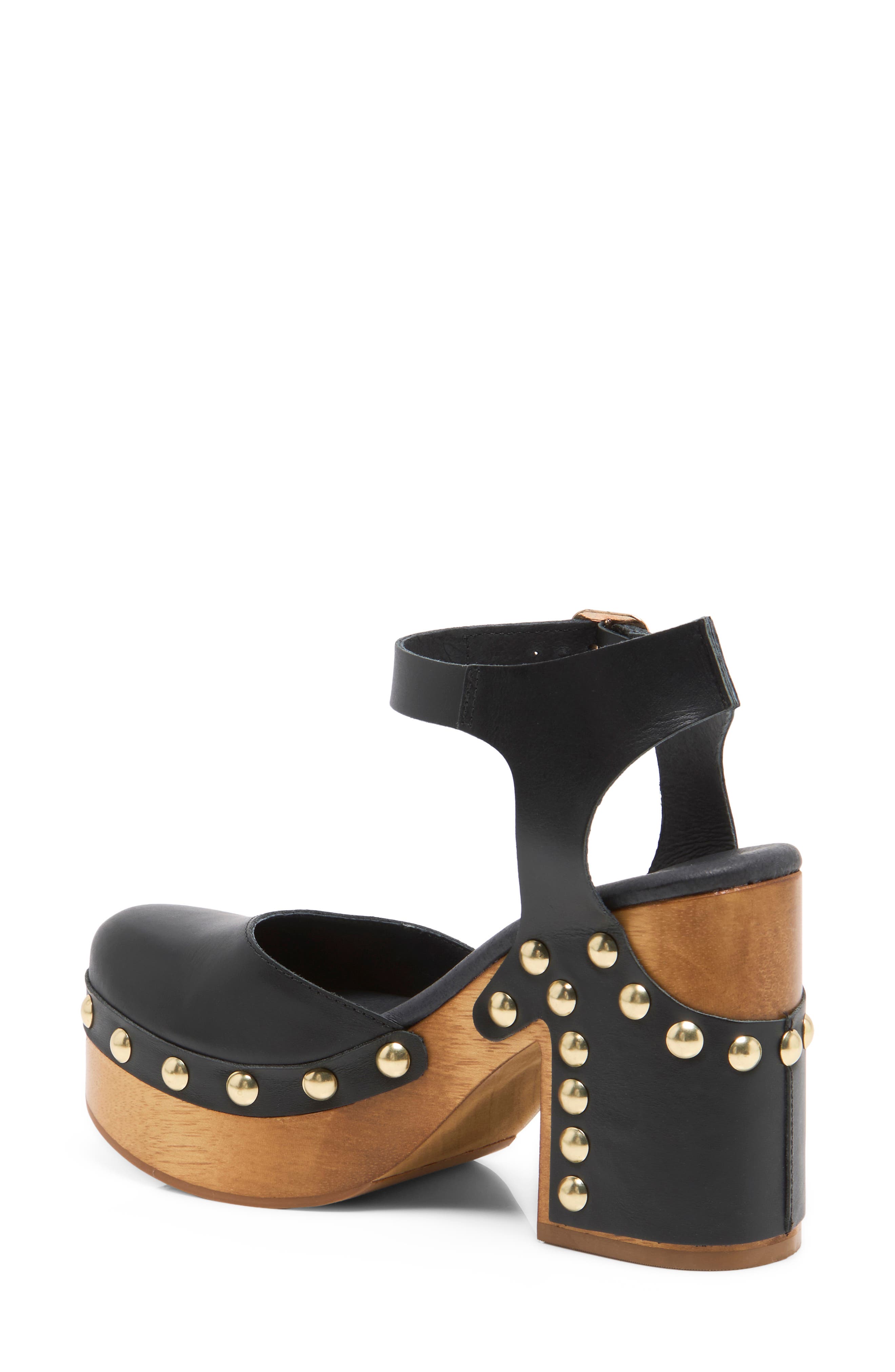 Cecelia Studded Platform Pump, Alternate, color, BLACK LEATHER
