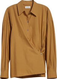 Lemaire Twisted Cotton & Silk Button-Up Shirt