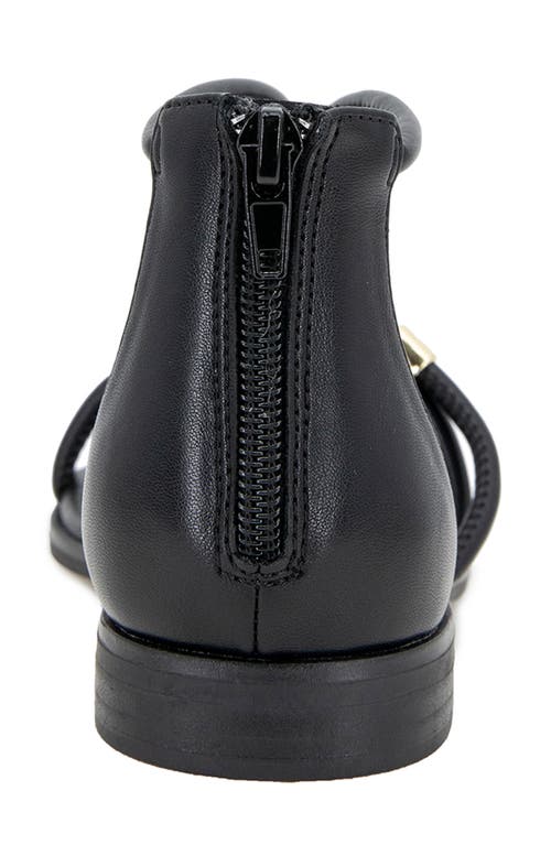 Esprit Chaya Rolled Strap Sandal In Black Pu