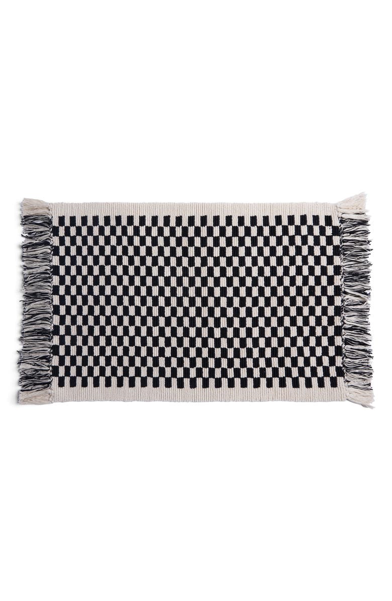 Parachute Check Organic Cotton Bath Mat, Main, color, 