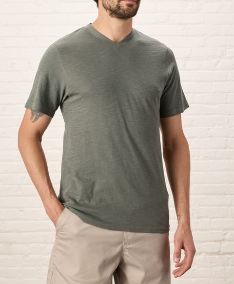 Organic Cotton Featherweight Slub V-Neck Tee