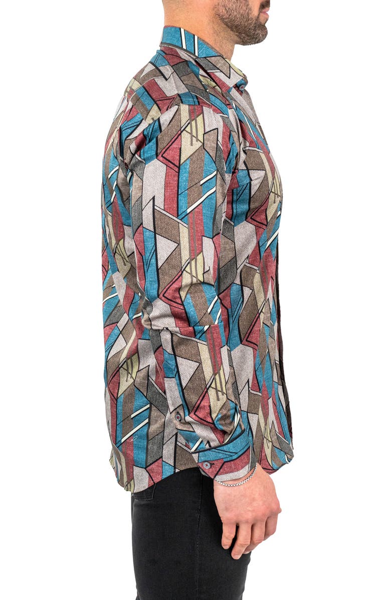 Maceoo Fibonacci Picasso Contemporary Fit Button-Up Shirt, Alternate, color,