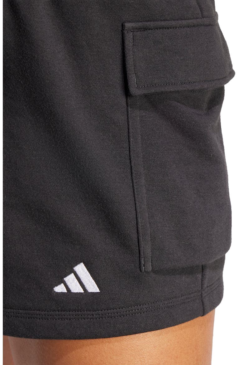 French Terry Cargo Shorts, Alternate, color, BLACK/WHIT