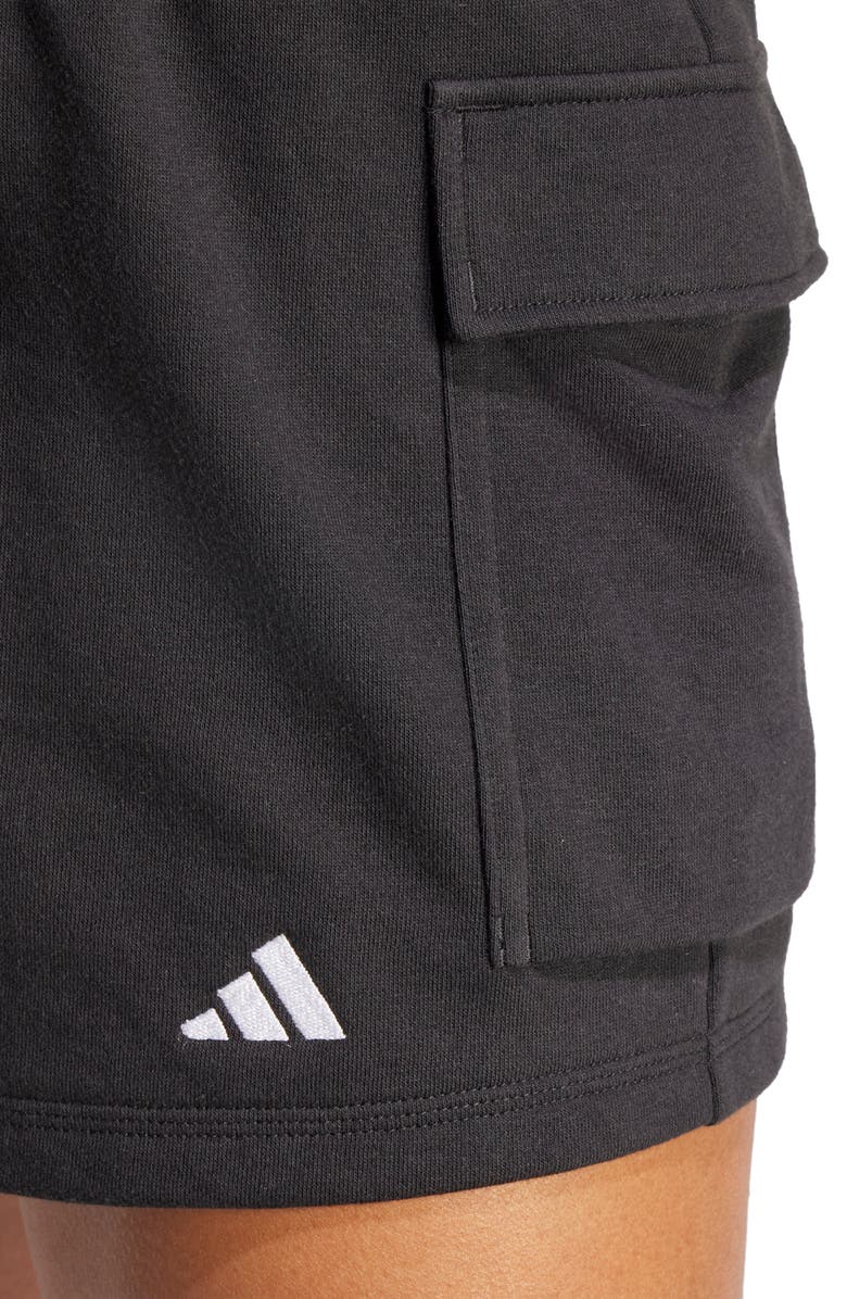 adidas French Terry Cargo Shorts, Alternate, color, Black/Whit