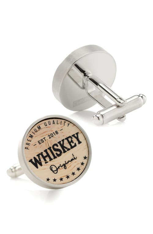 Cufflinks, Inc Whiskey Barrel Wood Cuff Links In Brown