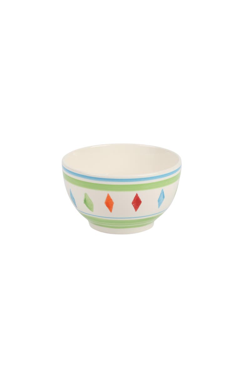 Heidy 12 Piece Hand Painted Durastone Dinnerware Set, Alternate, color, White