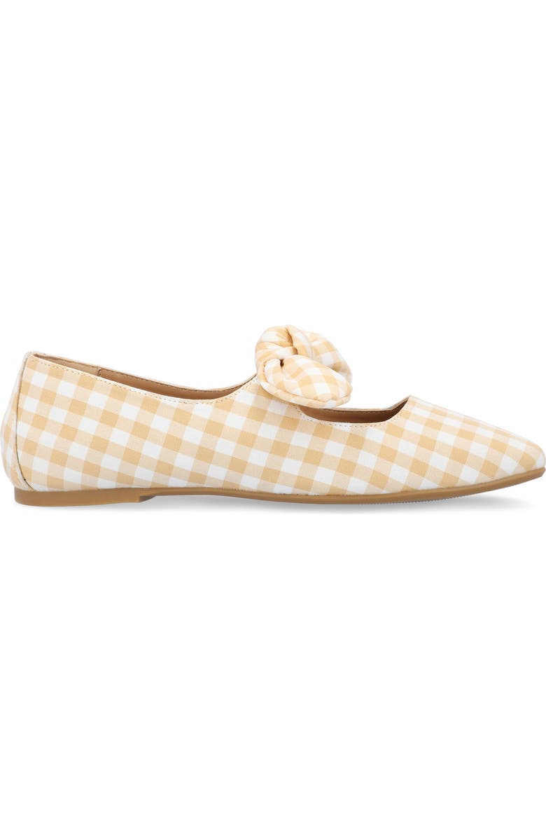 Journee Collection Seraline Ballet Flat, Alternate, color, Plaid/ Tan